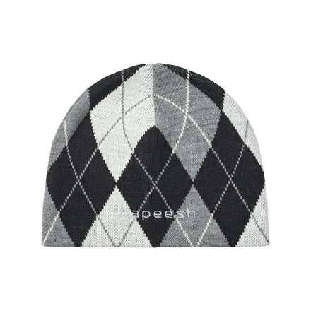 beanie - plaid diamond