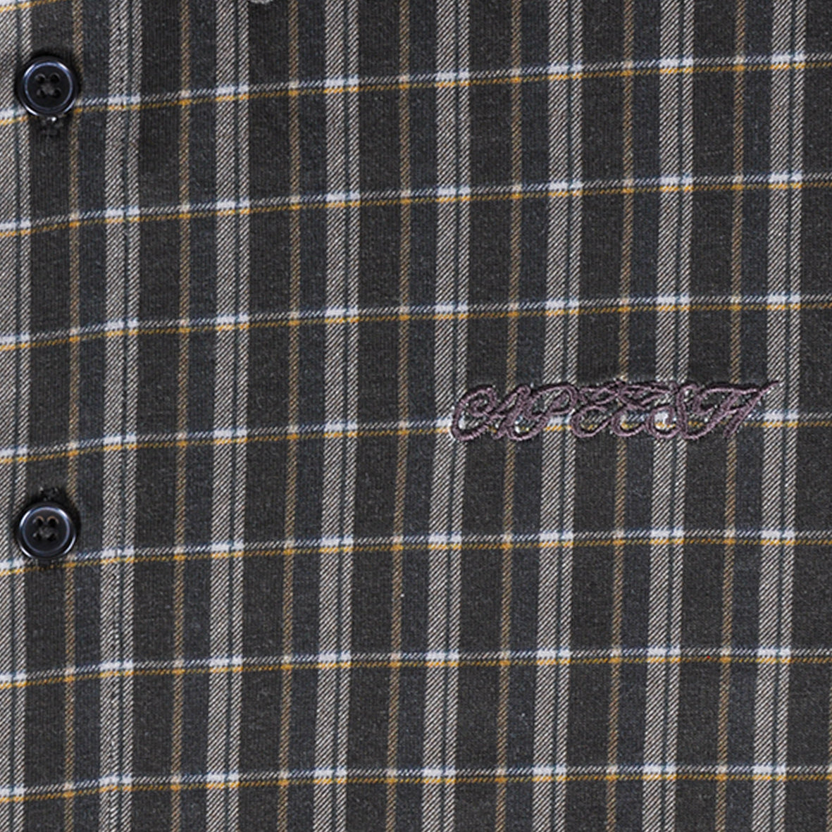 short sleeve - brown plaid