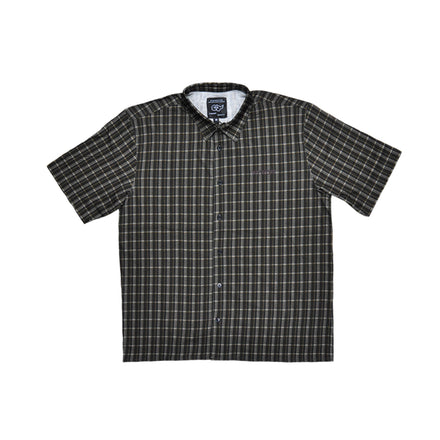 short sleeve - brown plaid